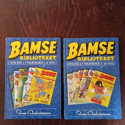 Bamse Biblioteket Volym 1 och 2 av Rune Andréasson, 1973