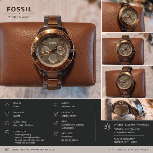 Fossil Damklocka med Flera Urskivor
