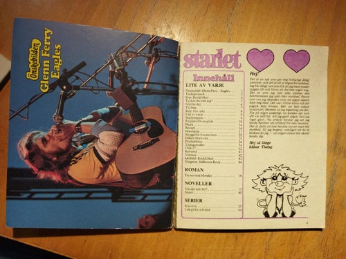 Starlet 1977 nr 38 Eva Lena, Rock Folket, Glenn Ferry Eagles. Very Good plus