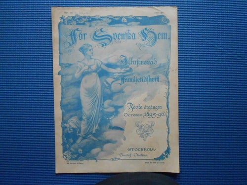För Svenska Hem 1895-1896 Häfte 18 Första årgången Stockholms Velocipedsaffär.