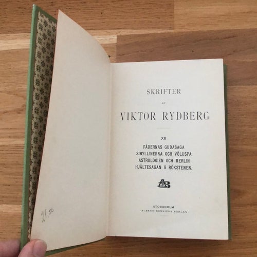 Viktor Rydberg: Fädernas gudasaga mm från 1906