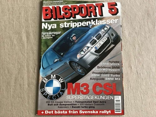 BILSPORT NR 5 2004 BMW SPECIAL,OPEL ASTRA,FORD COSWORTH,VOLVO V50,RALLY SVENSKA,