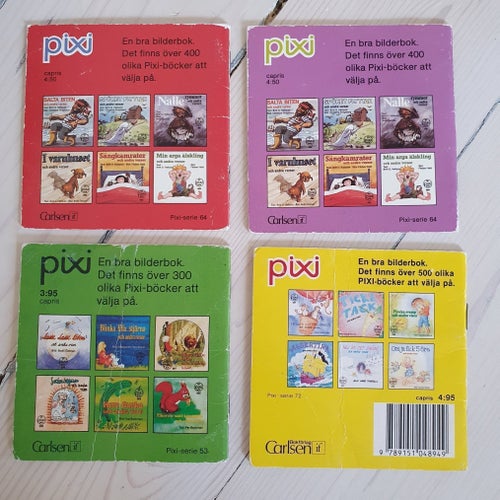Pixi böcker med visor och verser, Sängkamrater, Nalle Rymmer, Mors Lilla Olle mm