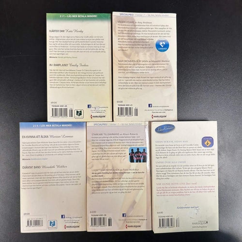 5 st. Harlequin Läkareoman 2 böcker i 1 - Bokpaket