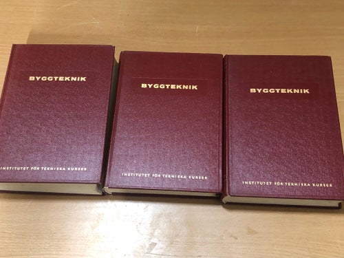 Byggteknik I–III – Komplett 3-bandsverk – ITK – Institutet för Tekniska – 1959