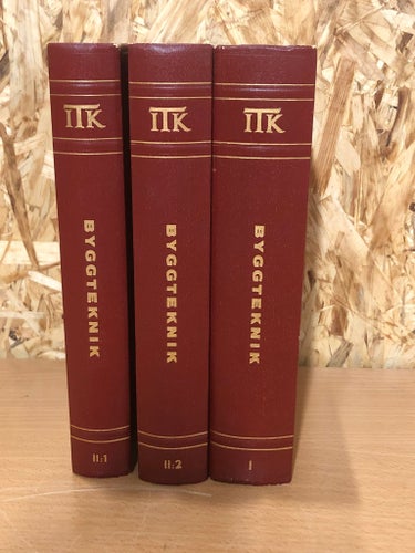 Byggteknik I–III – Komplett 3-bandsverk – ITK – Institutet för Tekniska – 1959