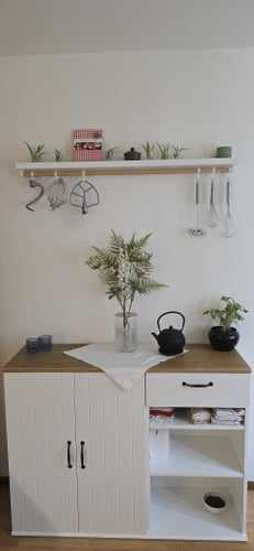 Kitchen-hack 3d printad hållare och krokar till ikea Mosslanda hylla