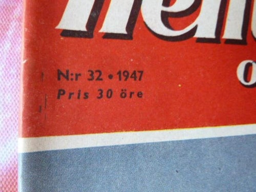 HEMMET OCH FAMILJEN, NR 32-1947, TIDNING