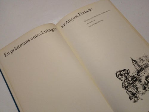 En prästmans anteckningar - August Blanche. bok, inbunden Very Fine