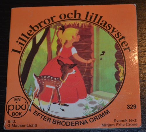 Äldre Pixibok Lillebror och lillasyster efter Bröderna