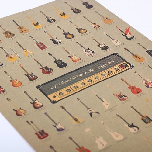 Gitarr guitar Musik födelsedagspresent rolig häftig Poster 36x51.5cm Frifrakt