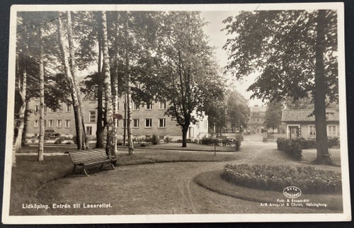 Lidköping - Entrén till Lasarettet - Förlag Albin Andersson Nr 1076
