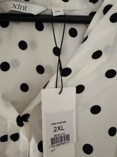 Xlnt vit blus, storlek 2XL
