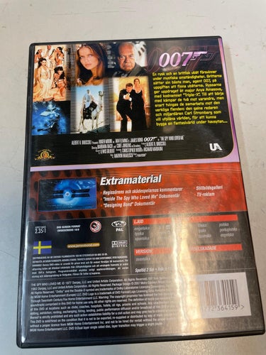 DVD James Bond 007 Älskade Spion Roger Moore Svenskt text