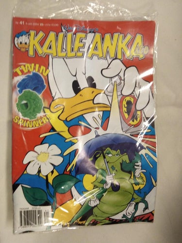Kalle Anka & Co 2004 nr 41. inplastad. med leksak Twin spinner