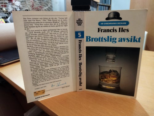 Brottslig avsikt av Francis Iles, bok, very fine