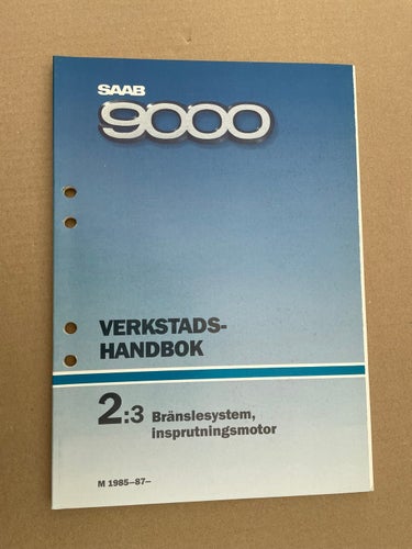 SAAB 9000 Verkstadshandbok Bränslesystem Insprutningsmotor M 1985,87-