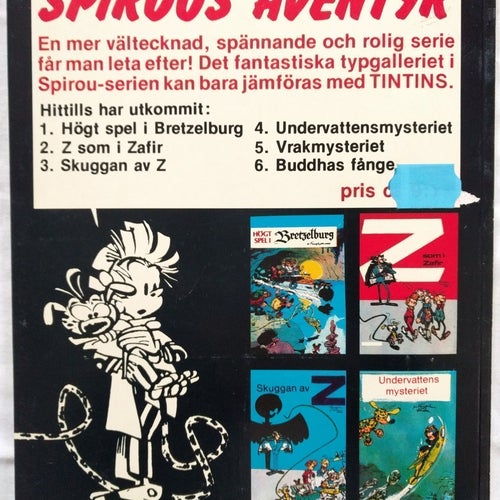 OLÄST 1:A UPPL SPIROUS ÄVENTYR 6 BUDDHAS FÅNGE 1975 BRA SKICK SAMLINGSEX