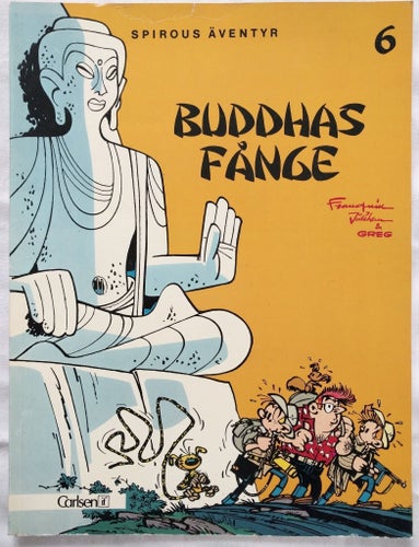 OLÄST 1:A UPPL SPIROUS ÄVENTYR 6 BUDDHAS FÅNGE 1975 BRA SKICK SAMLINGSEX