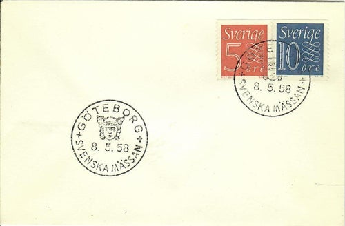 Minnespoststämpel Göteborg Svenska mässan 8. 5. 1958