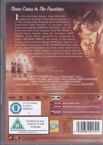 DVD / Three Coins In The Fountain / Studio Classics #67 / Nära nyskick
