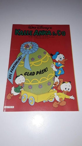 Kalle Anka 1976 nr 16 med bilaga som sitter fast VF-NM