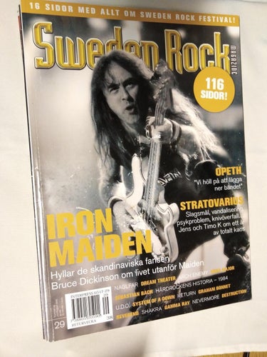 Sweden rock magazine 29 Iron Maiden Bruce Dickinson Black Sabbath Naglfa