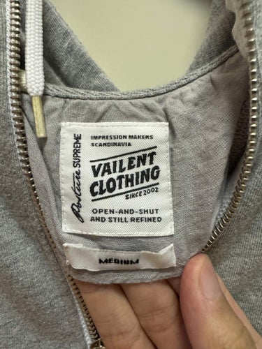 Vailent Clothing grå huvtröja, storlek M