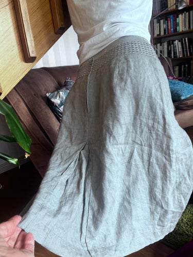 Exclusive NOA NOA grå helfodrad 100% lin/linne kjol +Rabalder silkig topp S/38