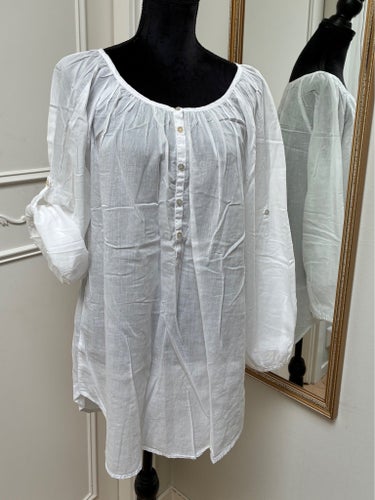H&M L.O.G.G. vit blus, storlek 42