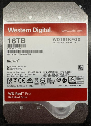 Western Digital Red Pro 16 TB WD161KFGX