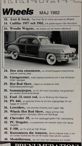 Wheels nr 5 1982: Cadillac Coupé de Ville 1965 + Eldorado 1957, Woodie Wagons