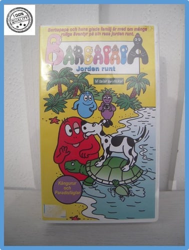 VHS Barbapapa Jorden runt Talar svenska 50 minuter från 3 år