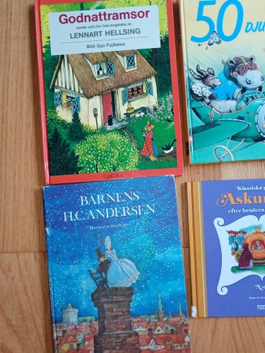 Sagopaket 6 st: Godnattramsor Lennart Hellsing, Barnens HC Anderson,