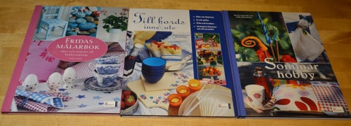 Fridas målarbok + Sommarhobby + Till bords inne & ute. Hobby pyssel sy virka