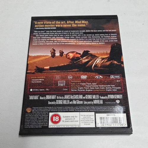 Mad Max, Mel Gibson snapcase DVD