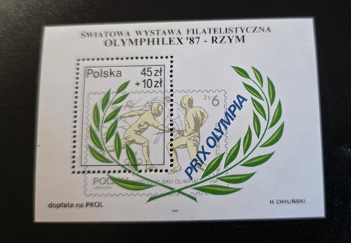 Polskt frimärksblock -1987 / "Olymphilex