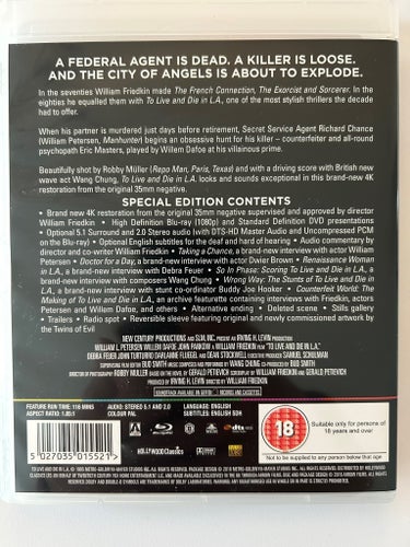 To Live and Die in L.A. Blu-ray Disc