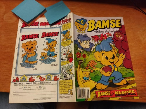 Bamse 2001 nr 6. med Bamses brevvänstidning. Fine