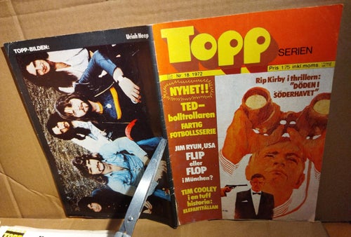 Toppserien 1972 nr 18. Good plus. omslagsbild: Uriah Heep