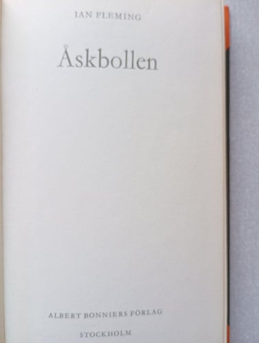 Åskbollen - Ian Fleming - 1965