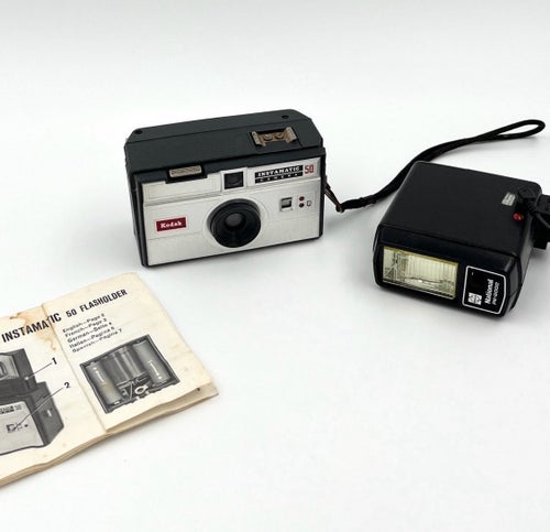 Vintage Kodak Instamatic 50 Kamera med Blixt