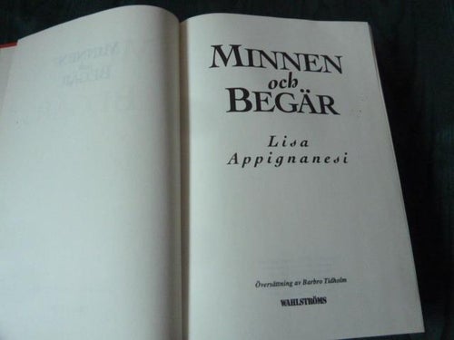 MINNEN OCH BEGÄR, L. APPIGNANESI, 1992,  BÖCKER