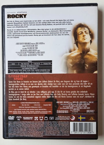 Rocky / Tjuren från Bronx (DVD) 2 filmer, 2 discar.