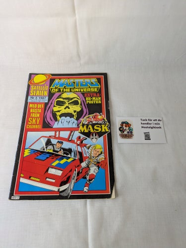 He-man - Masters of the universe Nr 5 1987 med He-man poster - Satellitserien