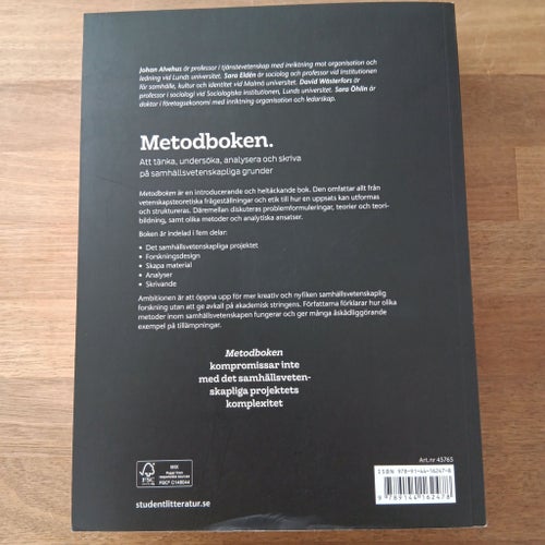 Metodboken. Att tänka, undersöka, analysera och skriva på samhällsvetenskapliga