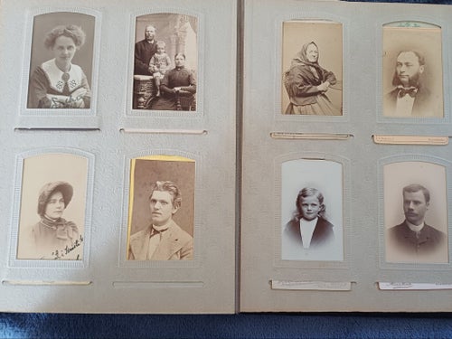 Antikt Album bl.a Helsingborg, Lund / 50 styck foto