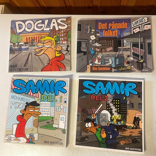 Max Gustafson Doglas Samir 1 & 2 Det rånade folket serietidningar