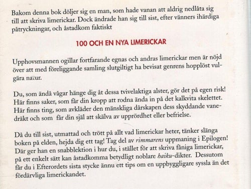 100 och en nya limerickar (inb)