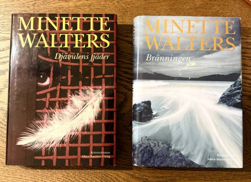 Minette Walters - Djävulens fjäder & Bränningen deckare 2 st